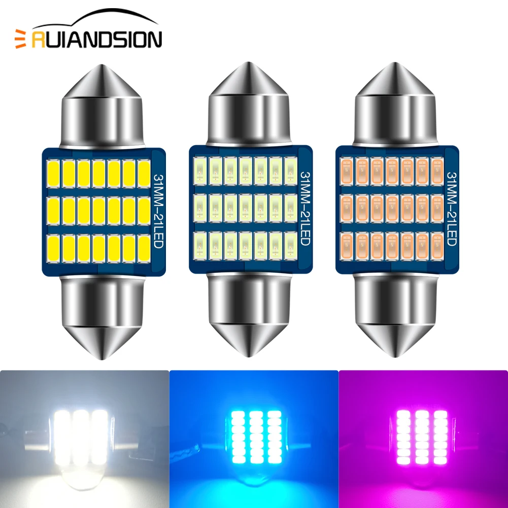 Actinic Blue Led - RUIANDSION 4x C10W C5W LED 31mm