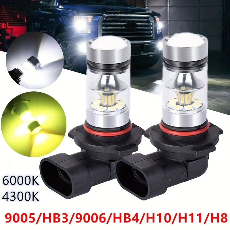 Actinic Blue Led - 2x 9005/9006/9145 LED Fog Driving Light