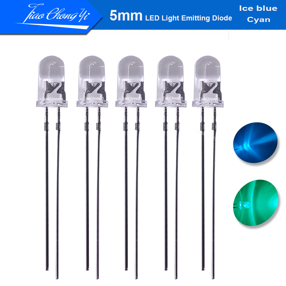 5mm 2pin Cyan Ice Blue 480nm 4 - Actinic Blue Led recension och pris