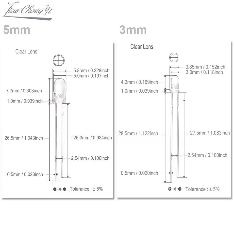 5mm 2pin Cyan Ice Blue 480nm 4 - Actinic Blue Led recension och pris