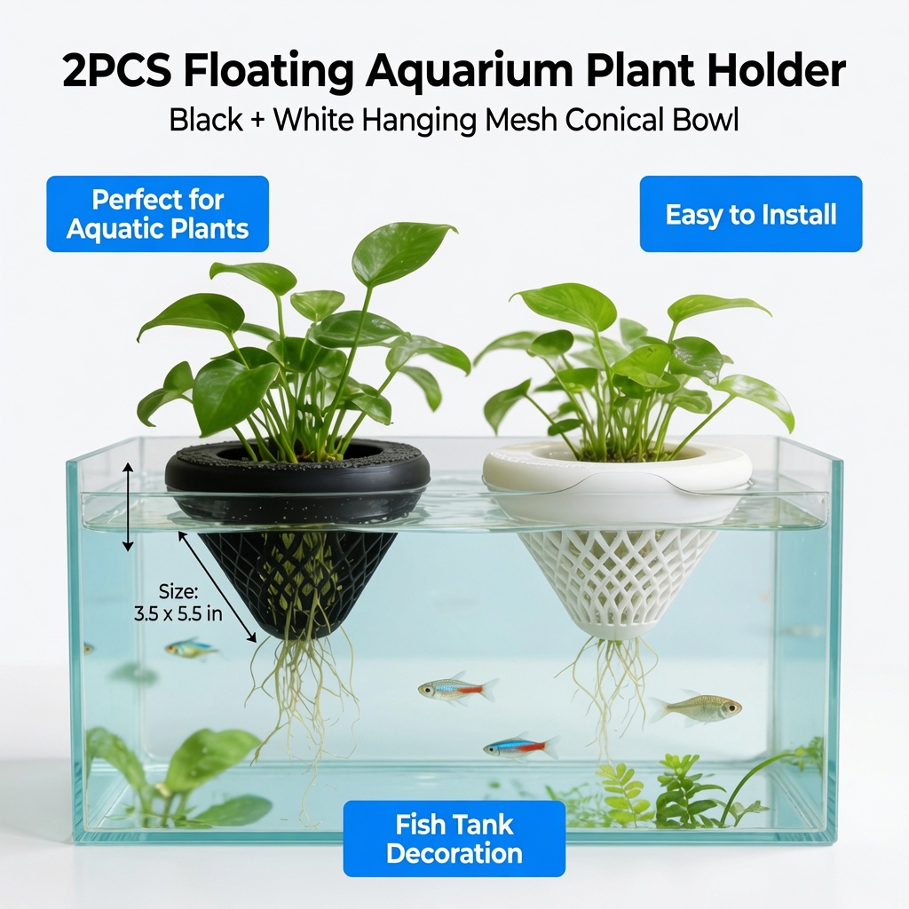 2PCS Floating Aquarium Plant H - Marine Aquarium Aquascape recension och pris