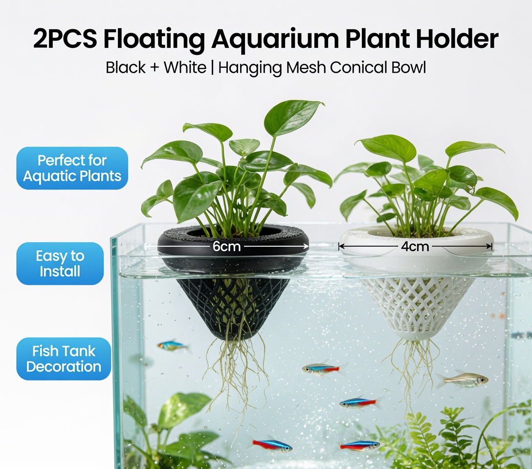2PCS Floating Aquarium Plant H - Marine Aquarium Aquascape recension och pris
