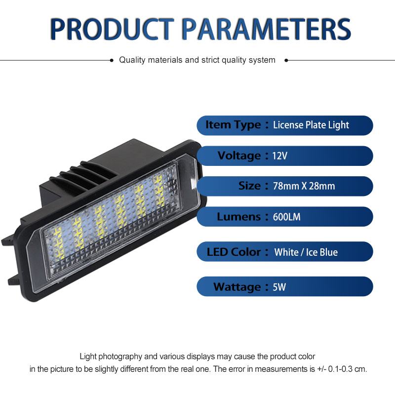 2pcs LED License Number Plate  - Actinic Blue Led recension och pris