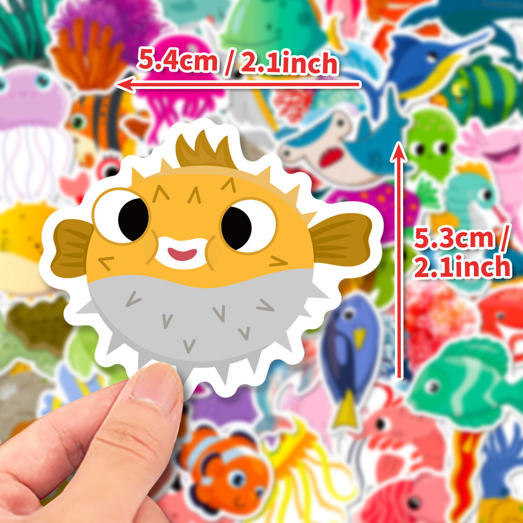 50Pcs Marine Life Stickers - C - Marine Aquarium & Regional Centre Reviews recension och pris