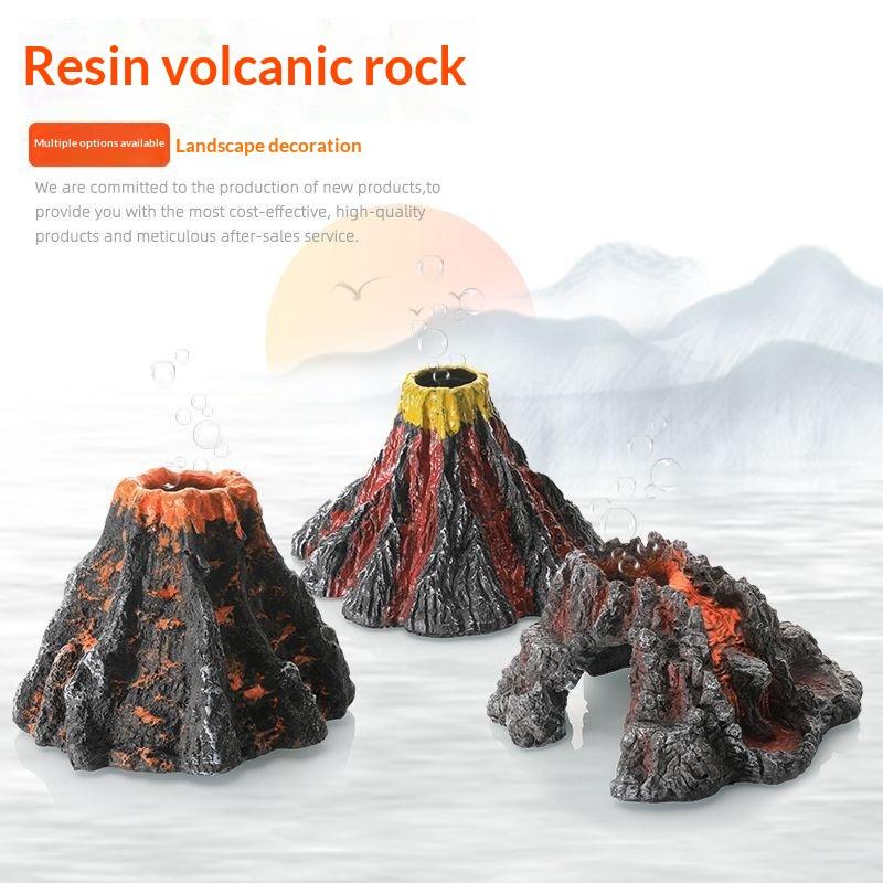 Volcano Shaped Aquarium Bubble - Marine Aquarium Aquascape recension och pris
