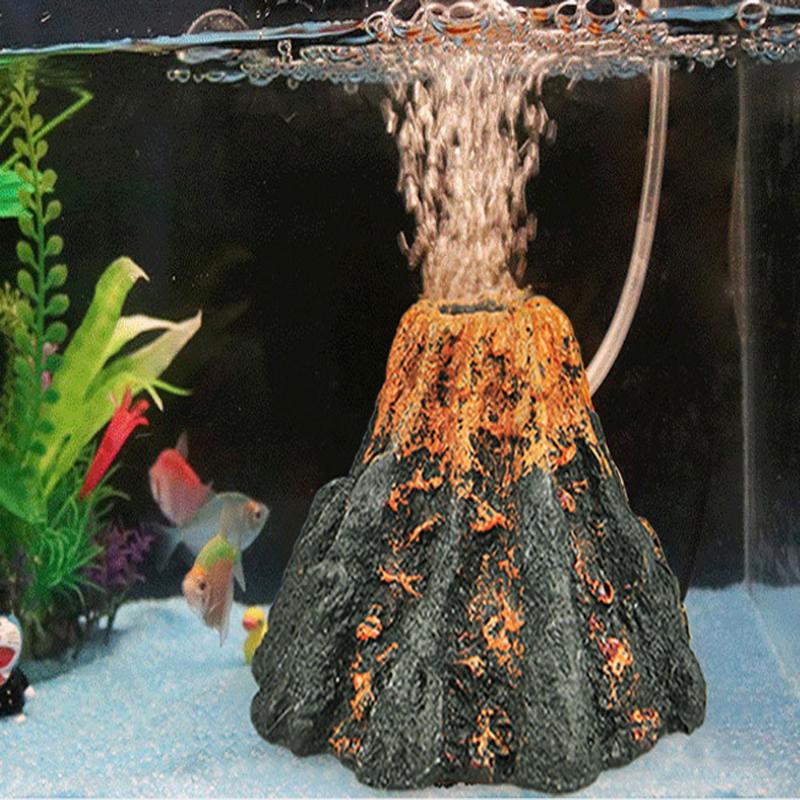 Volcano Shaped Aquarium Bubble - Marine Aquarium Aquascape recension och pris