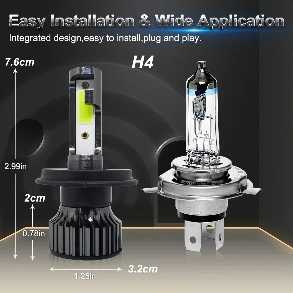 P1Car LED Headlight H4 H7 H1 H - Actinic Blue Led recension och pris
