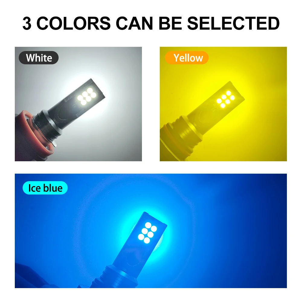 2Pcs H8 H11 LED Bulb 9005 HB3  - Actinic Blue Led recension och pris