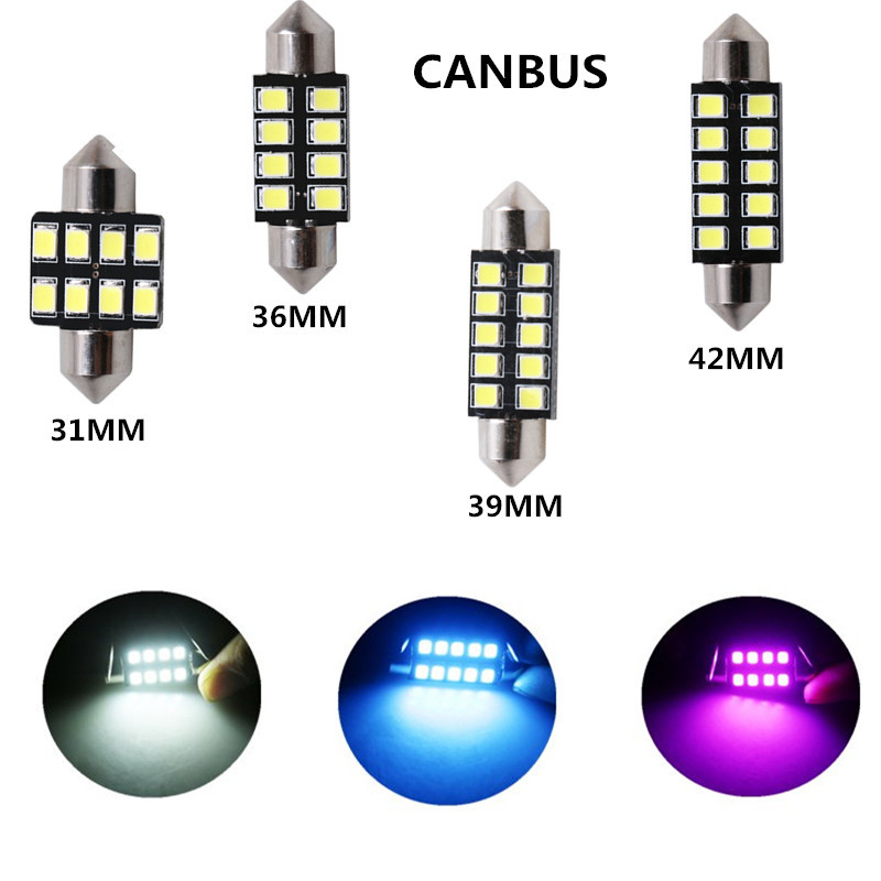 2pcs LED C5W Light Festoon 31m - Actinic Blue Led recension och pris