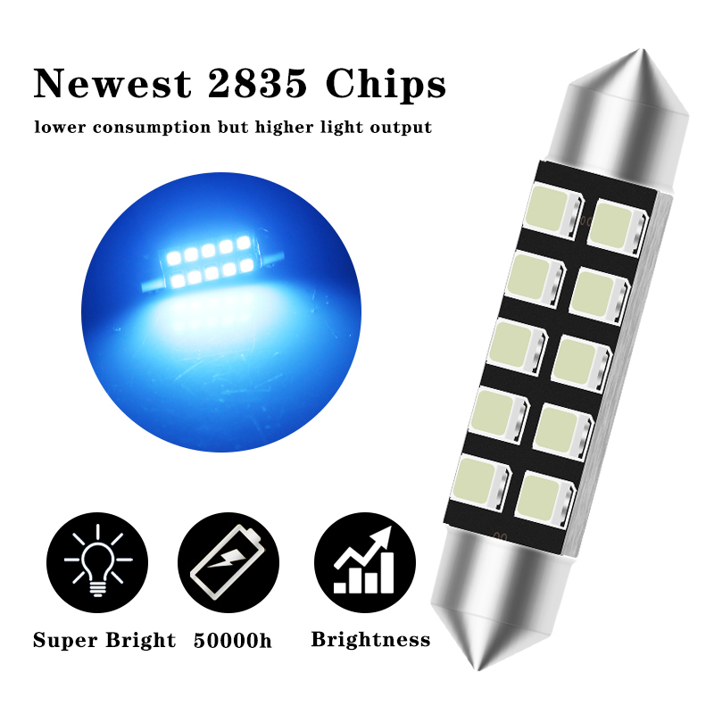 2pcs LED C5W Light Festoon 31m - Actinic Blue Led recension och pris