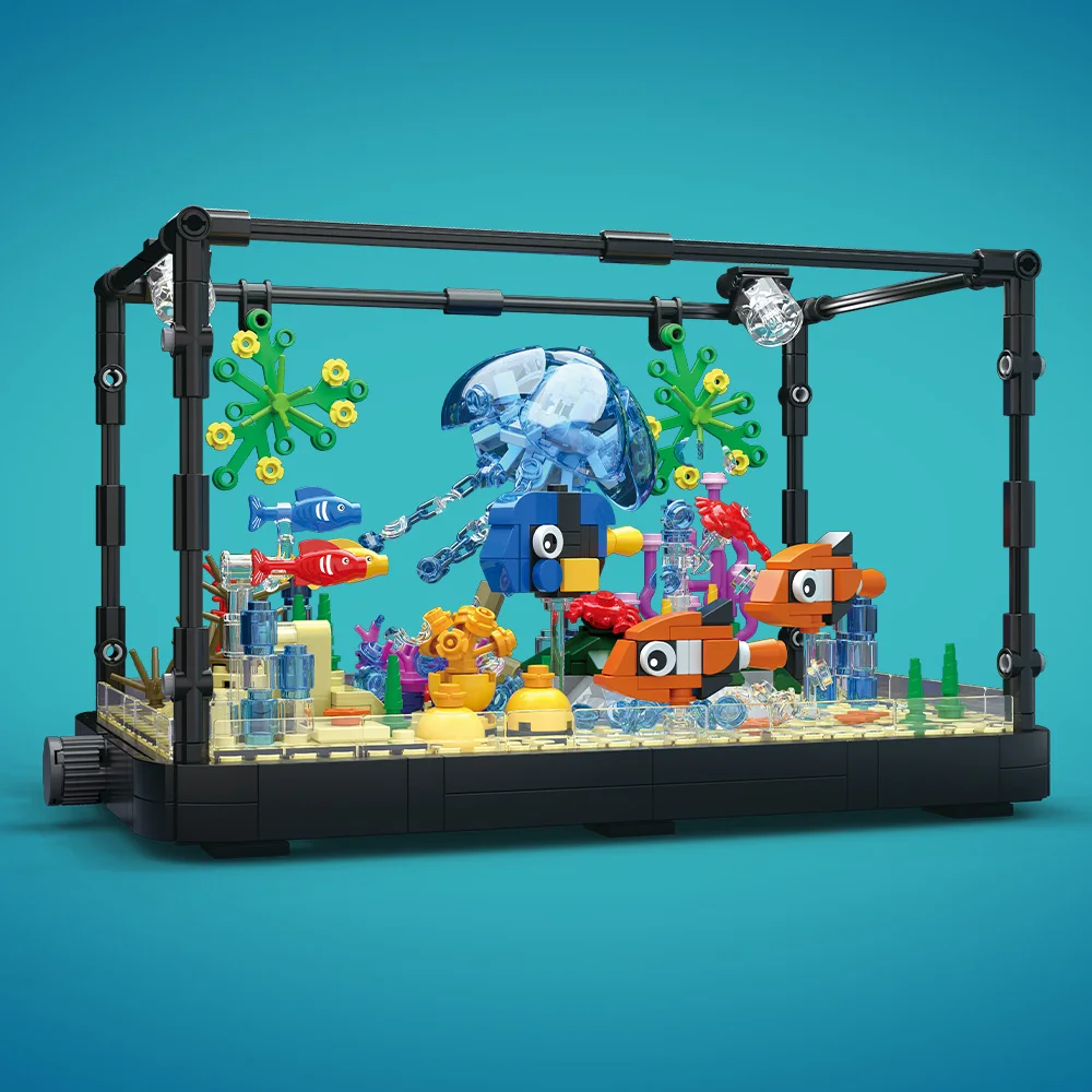 Fish Tank Building Block Set w - Aquarium Marine Tank recension och pris