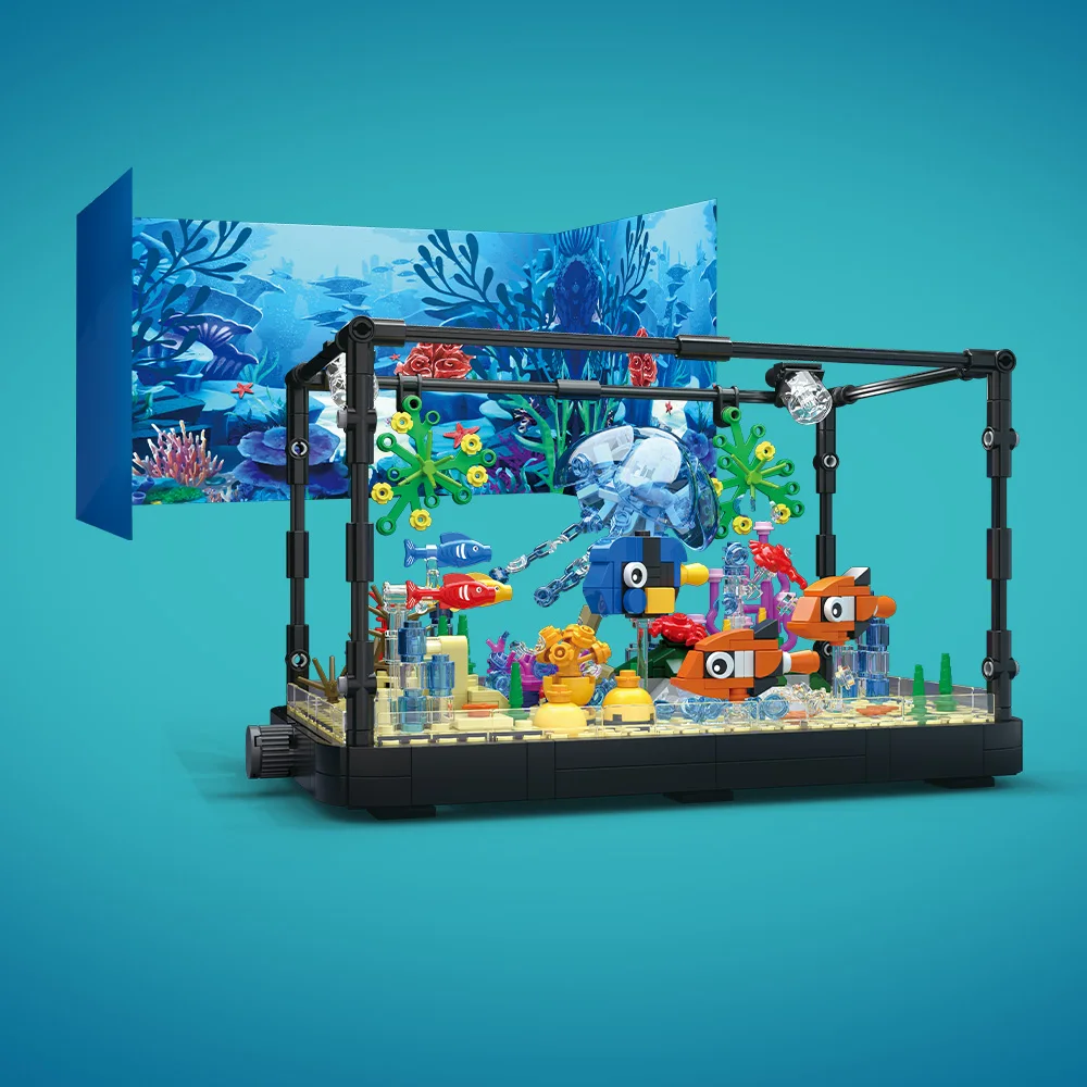 Fish Tank Building Block Set w - Aquarium Marine Tank recension och pris