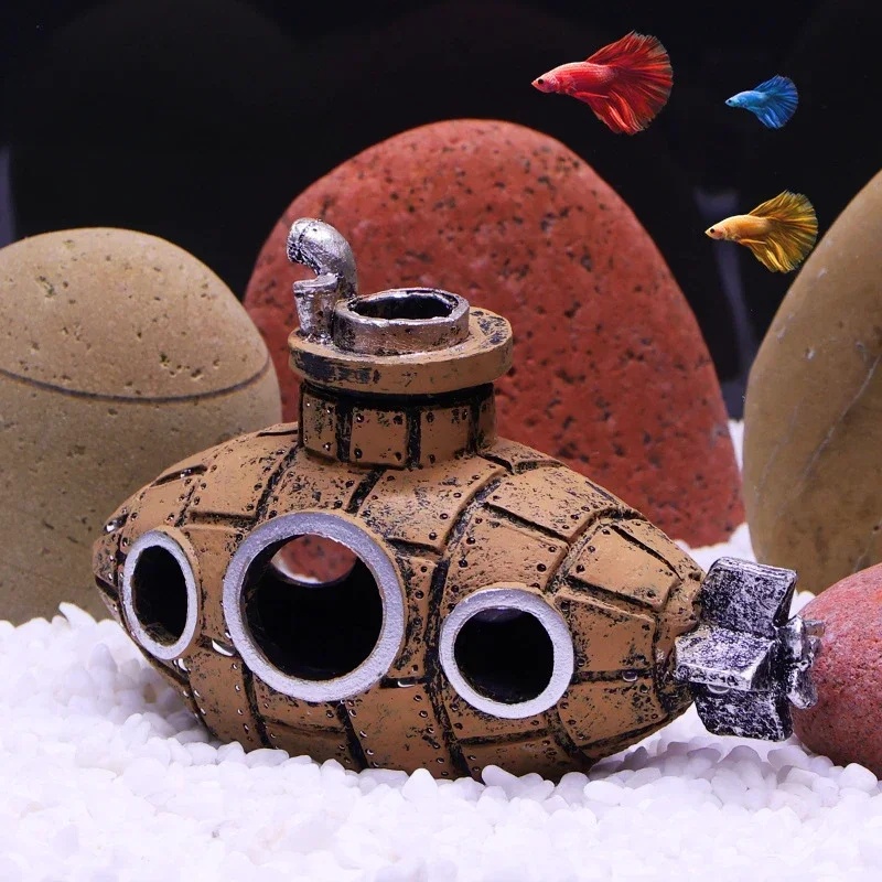 Resin Submarine Ornaments Aqua - Marine Aquarium Aquascape recension och pris