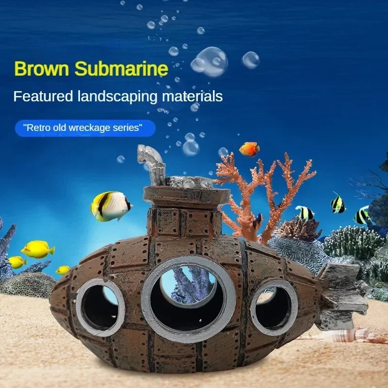Resin Submarine Ornaments Aqua - Marine Aquarium Aquascape recension och pris