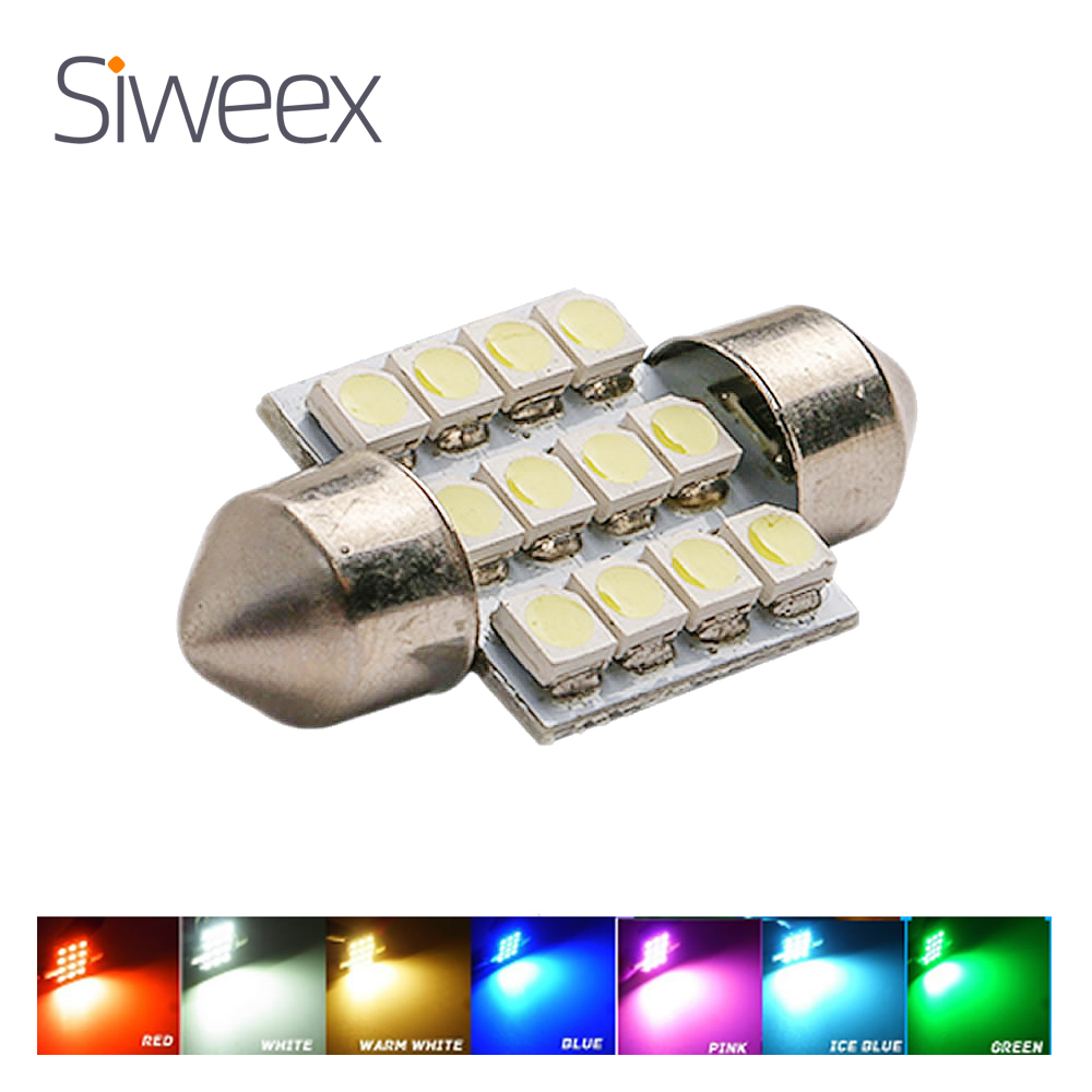 31mm 3528 1210 SMD 12 LED Car  - Actinic Blue Led recension och pris
