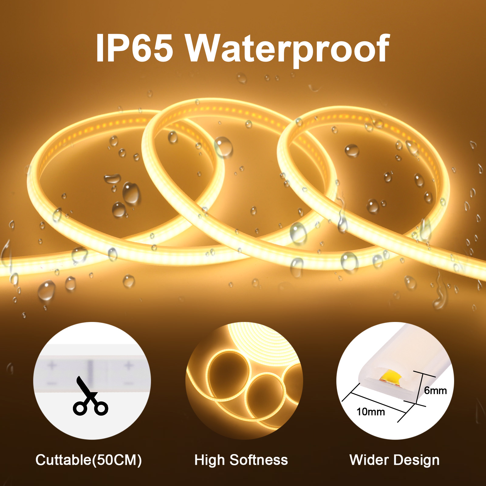 Dimmable COB LED Strip Light 2 - Actinic Blue Led recension och pris